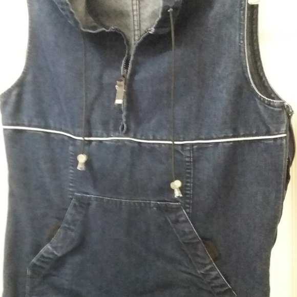Blue Notes Jean Dress with pockets, hood - Picture 3 of 6